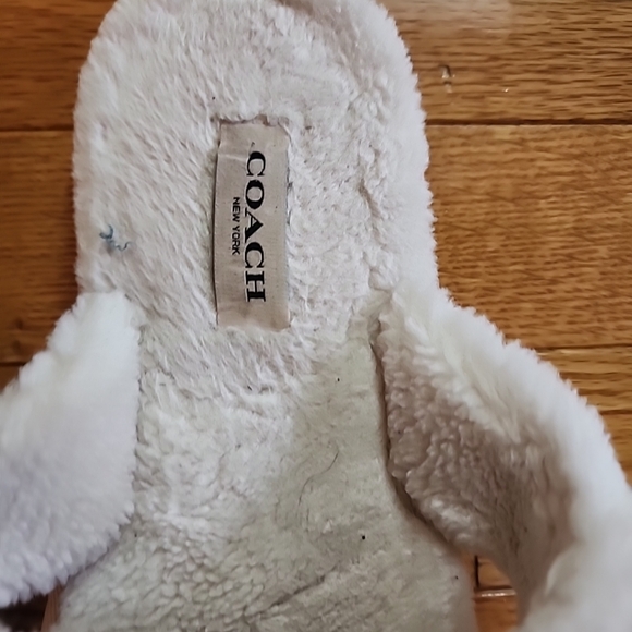 COACH HAMILTON FAUX FUR THONG SANDALS - Picture 3 of 8